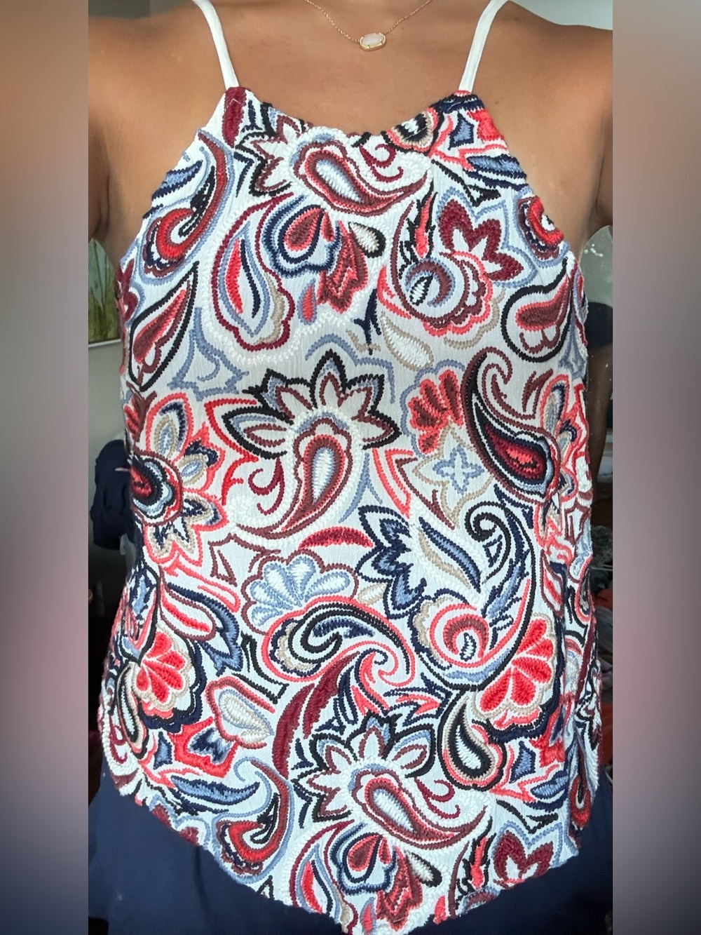 Idyllwind White Textured Tank Top